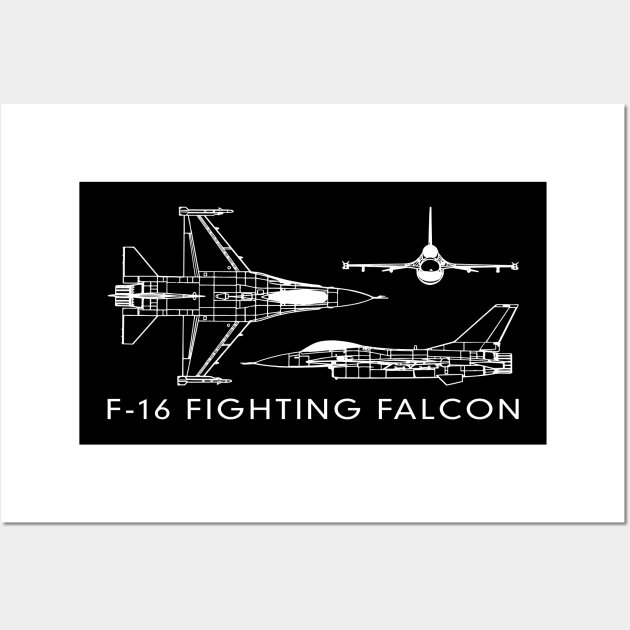 F-16 Fighting Falcon Fighter Jet Plane Wall Art by Battlefields